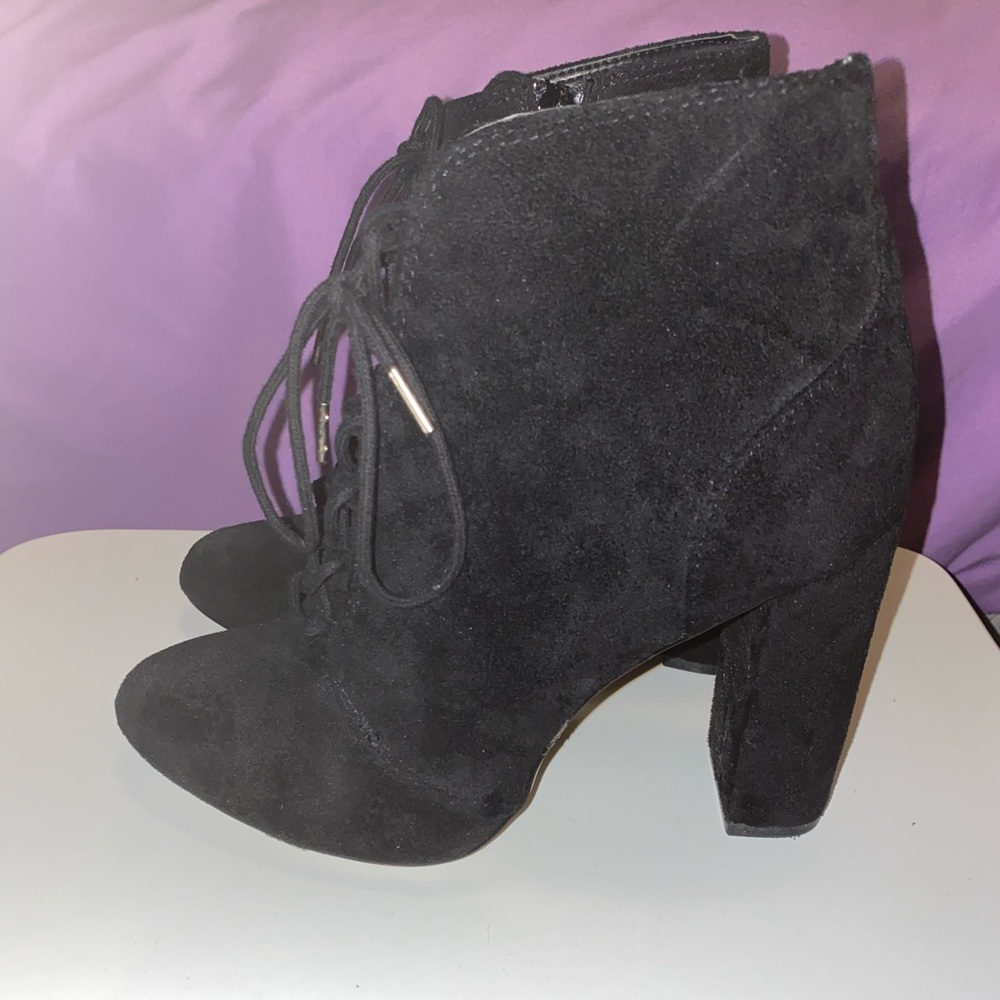 Lace up heeled boots